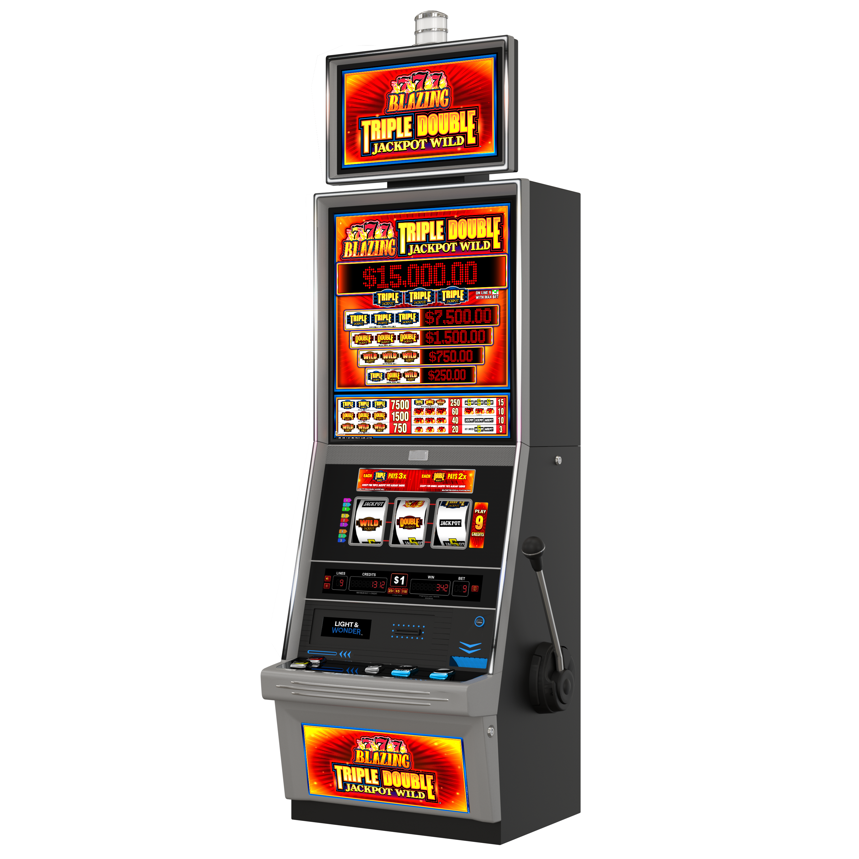 Blazing 7s Triple Double Jackpot Wild Cabinet